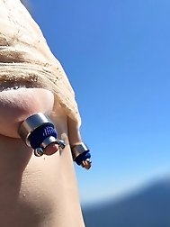 A long pussy hike in the hills ending with a cum finish