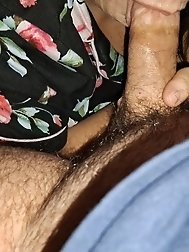 A Russian beauty is giving herself to a man in a sensual act