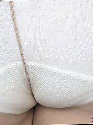 Old and sexy babe plays with her vibrator in a sensual video